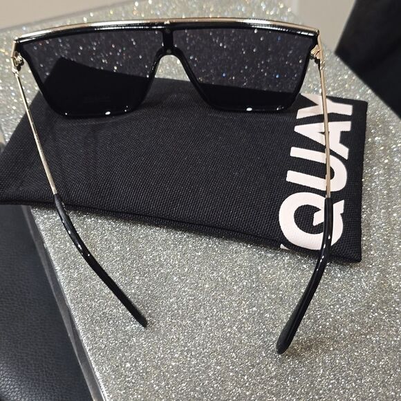 Quay Australia Nightfall Remixed Polarized Shield Flat Top Sunglasses main image 6